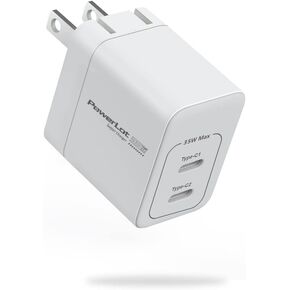 كتلة شاحن USB C، PowerLot GaN III 30W USB C محول طاقة Mini PD شاحن سريع لسلسلة iPhone 14 13 12، MacBook Air 13"، iPad Pro/Air، شاحن 30W Pixel 7، iWatch 8/7/se