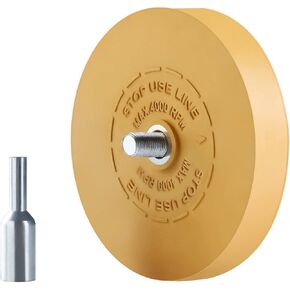 Decal Remover Eraser Wheel Removes Pinstripes Vinyl Tapes and Sticker Rubber Wheel for Drill Rubber Eraser Wheel Decal Remover Tool Solid Adhesive Remover Wheel 1 Pack