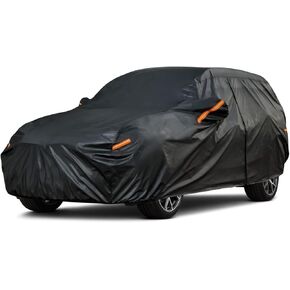 Kayme 7 Layers Car Cover Waterproof All Weather for Automobiles, Outdoor Full Coupe Cover Rain Sun UV Protection, Universal Fit for Ford Mustang, Chevy Camaro, Jaguar XK, XKR, Etc. (186-193 inch)