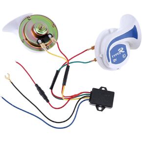 12V 115dB Loud Classical Snail Shaped Horn Auto Car Speaker Tone Siren for Vehicle Boat Car Motor Motorcycle Van Truck, Dual Horn Electric Train Horn Kit Car Horn