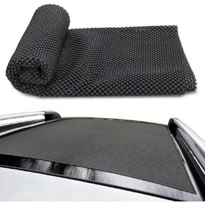 1 PC Car Roof Cargo Bag Anti-slip Mat, 3.93 Ft x 3.28 Ft Multi-functional Trunk Luggage PVC Anti-scratch Protective Mat, Cuttable Foldable Storage Buffer Pad, Universal for Cars Home (Black)