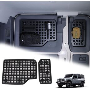 Rear Window Side Cargo Racks Compatible with Ineos Grenadier 2020-2024 Modular Storage Panel System Rear Cargo Rack Trunk Shelf Interior Luggage Storage Carrier Black Aluminum Alloy