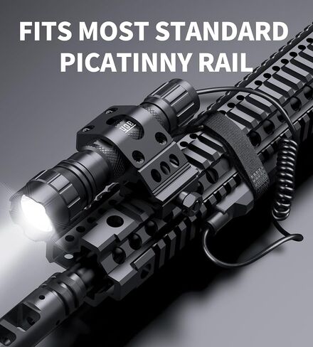 Feyachi Tactical Flashlight LED Light 1200 Lumen with Picatinny/M Lock Rail Mount and Pressure Switch Included in Saudi Arabia