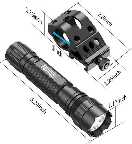 Feyachi Tactical Flashlight LED Light 1200 Lumen with Picatinny/M Lock Rail Mount and Pressure Switch Included in Saudi Arabia