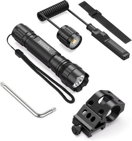Feyachi Tactical Flashlight LED Light 1200 Lumen with Picatinny/M Lock Rail Mount and Pressure Switch Included in Saudi Arabia