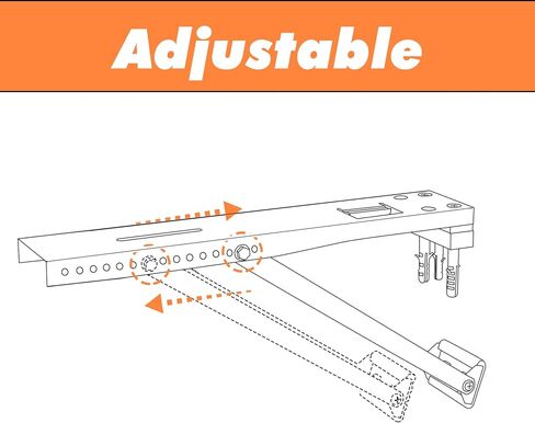 GCGOODS AC Window Air Conditioners Bracket, Support Up to 85 lbs, Universal Air Conditioner Accessories for Window AC Units, Light Duty Window Air Conditioning Mout Bracket in Kuwait