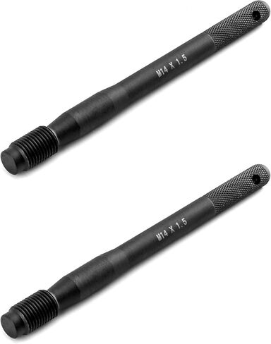 QWORK Wheel Alignment Pin, 2 Pack, M14 x 1.5 Steel Wheel Hanger Rim Stud Pilot Pin Guide Studs for Changing Tires on Cars in Saudi Arabia