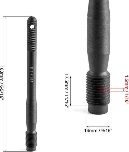 QWORK Wheel Alignment Pin, 2 Pack, M14 x 1.5 Steel Wheel Hanger Rim Stud Pilot Pin Guide Studs for Changing Tires on Cars in Saudi Arabia