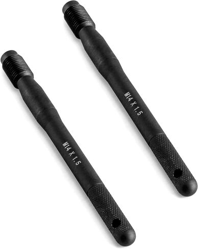 QWORK Wheel Alignment Pin, 2 Pack, M14 x 1.5 Steel Wheel Hanger Rim Stud Pilot Pin Guide Studs for Changing Tires on Cars in Saudi Arabia