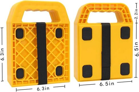 Homeon Wheels Stabilizing Jack Pads for RV, Camper Leveling Blocks Help Prevent Jacks from Sinking,6.5''X 6.5'' (Pack of 4) in Kuwait
