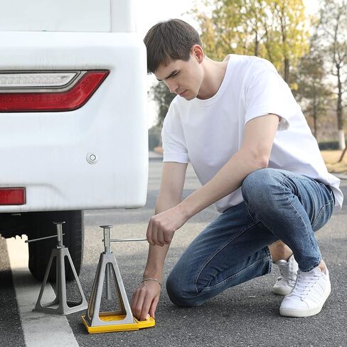 Homeon Wheels Stabilizing Jack Pads for RV, Camper Leveling Blocks Help Prevent Jacks from Sinking,6.5''X 6.5'' (Pack of 4) in Kuwait