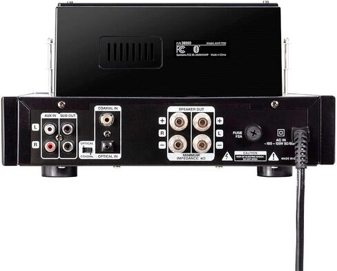 Monoprice Stereo Hybrid Tube Amplifier 2019 Edition, 25 Watt with Bluetooth 2.1 + EDR, Wired RCA, Optical, Coaxial, and USB Connections, and Subwoofer Out in Saudi Arabia
