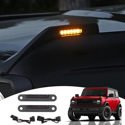 Mabett Trail Sights أضواء جانبية لفورد برونكو 2021-2024 LED أضواء مقبض مزخرفة تناسب ملحقات برونكو 2/4 باب يناسب فتحة المقبض الداخلي. (ليس لبرونكو سبورت) in Kuwait