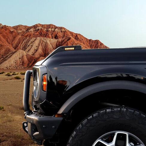 Mabett Trail Sights أضواء جانبية لفورد برونكو 2021-2024 LED أضواء مقبض مزخرفة تناسب ملحقات برونكو 2/4 باب يناسب فتحة المقبض الداخلي. (ليس لبرونكو سبورت) in Kuwait