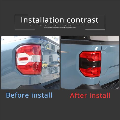 Smoked Black Tail Light Lamp Cover Guard Trim Frame Bezels Decoration Accessories for Ford Maverick 2022 2023 2024 in Saudi Arabia