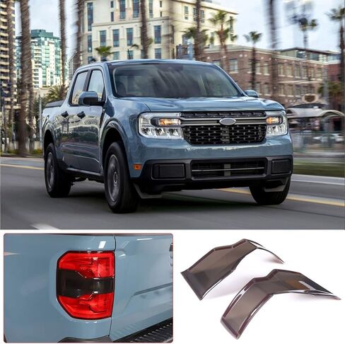Smoked Black Tail Light Lamp Cover Guard Trim Frame Bezels Decoration Accessories for Ford Maverick 2022 2023 2024 in Saudi Arabia
