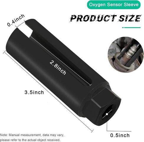 Oxygen Sensor Socket with Side Wire Cutout, 1/2 Inch Drive by 7/8 Inch 6-Point O2 Sensor Wrench Removal Tool, Offset Car Accessories for Preventing Damage to Wires (Small) in Saudi Arabia
