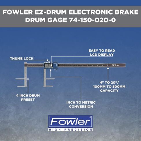 Fowler 74-150-020 EZ-Drum Electronic Brake Drum Gage in Saudi Arabia