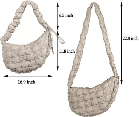 Puffer Bag Quilted Padded Tote Bags for Women Puffy Hobo Purse Lightweight Down Cotton Crossbody Shoulder Bag in Kuwait