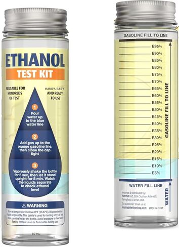 مجموعة اختبار E85 القابلة لإعادة الاستخدام من FORTIVO، فتحة واسعة، ملصقات واضحة، وزجاجات متينة، نتائج دقيقة في 5 دقائق in Kuwait