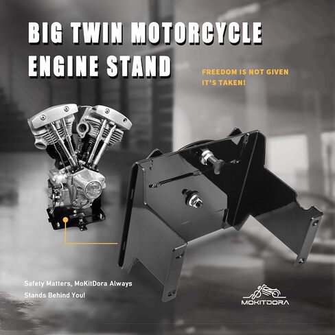 حامل محرك دراجة نارية MoKitDora HD Big Twin مع قاعدة دوارة للقفل بـ 8 أوضاع متوافقة مع محرك Harley Big Twin Engine Knucklehead Panhead وEvo 1936-1999 in Saudi Arabia