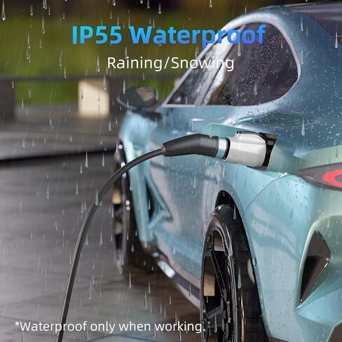 محول NACS إلى J1772، محول شحن 80 أمبير 250 فولت J1772 EV لشاحن تسلا، متوافق مع موصل جدار تسلا عالي الطاقة، شواحن الهواتف المحمولة المنزلية، شاحن الوجهة، يناسب SAE J1772 EVs (أسود) in Kuwait