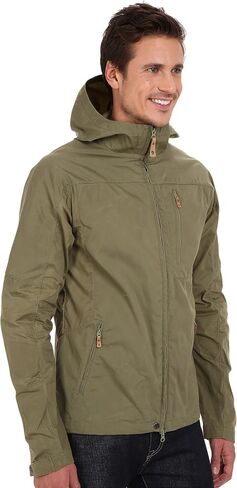 Fjällräven Sten Jacket Coats for Men - Wind and Water Resistant, Fixed Hood Designed to Fit, and Adjustable Tabs at Cuffs Indigo Blue LG One Size in Saudi Arabia