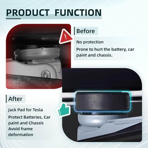 وسائد رفع متوافقة مع طراز Tesla Y/3/S/X/ 2024 2023 2022 2021 2020، وسادة مطاطية مع حقيبة تخزين، ملحقات لهيكل بطارية Tesla Protect (4 قطع) in Kuwait