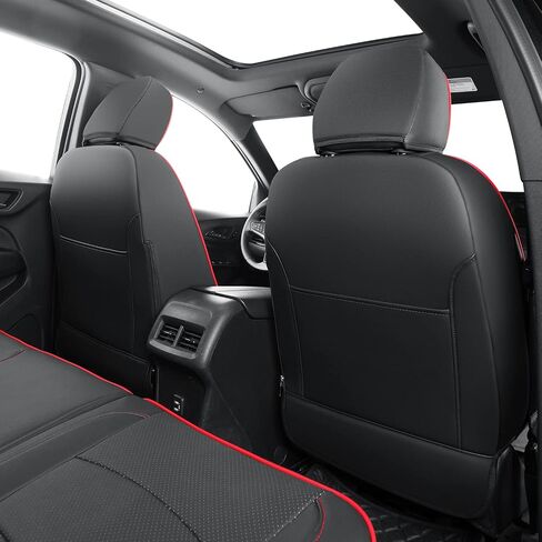 Terrain Seat Covers, fit for 2018-2024 GMC Terrain SLE SLT Denali AT4 SL 4dr SUV, Water Proof Faux Leather(Full Set, Black&Red) in Saudi Arabia