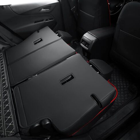 Terrain Seat Covers, fit for 2018-2024 GMC Terrain SLE SLT Denali AT4 SL 4dr SUV, Water Proof Faux Leather(Full Set, Black&Red) in Saudi Arabia