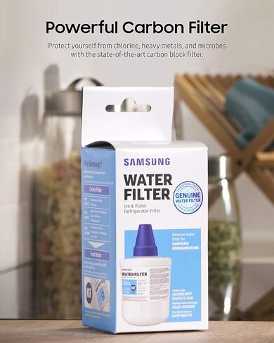 SAMSUNG Genuine Filter for Refrigerator Water and Ice, Carbon Block Filtration for Clean, Clear Drinking Water, 6-Month Life, DA29-00003G, 1 Pack in Saudi Arabia