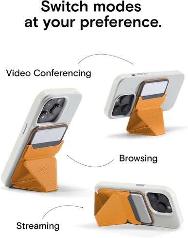 MOFT Magnetic Wallet Stand Compatible with iPhone 15/14/13/12 Series, Angle Adjustment & Magsafe Compatible MOVAS Phone Stand,BlackBerry in Kuwait