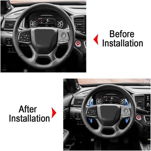 Aluminium Steering Wheel Shift Paddles Extension for Honda Passport/Pilot/Ridgeline Steering Wheel Accessories（blue） in Saudi Arabia