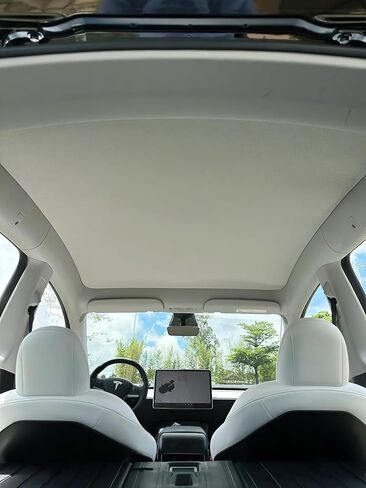 2024 New Version Sunshade Roof for Tesla Model Y,Magnetic Foldable Roof Sunshade Accessories[Heat-Insulated, UV-Proof, no-Sagging] 3-Gen Heat,3-Gen Glass Roof Sun Shade for Tesla Model Y 2020-2024 in Kuwait