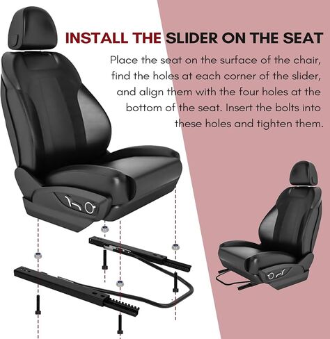 مسار منزلق لمقعد السيارة العالمي، مجموعة دعامات قفل مزدوجة متوافقة مع NRG Sparco، ومعظم مجموعات تركيب قضبان المقعد بعد البيع in Kuwait