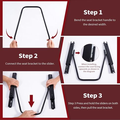 مسار منزلق لمقعد السيارة العالمي، مجموعة دعامات قفل مزدوجة متوافقة مع NRG Sparco، ومعظم مجموعات تركيب قضبان المقعد بعد البيع in Kuwait