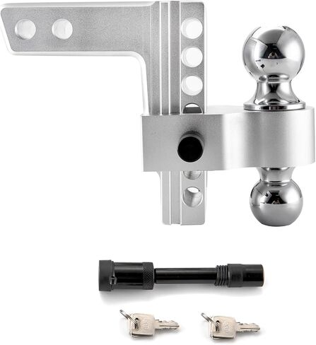 Wsays 6 Inch Drop Adjustable Trailer Hitch Ball Mount Fits 2" Receiver, 12,000 LBS GTW, (2" & 2-5/16") Stainless Steel Balls, 5/8" Tow Hitch Anti-Theft Lockable Pin SUVs, Pickups, Trucks, etc in Saudi Arabia