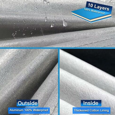 10 Layers Truck Cover Waterproof All Weather. Pickup Truck Cover Rain Snow UV Dust Protection. Length: 230-242 inches, Universal Fit for Ford F150 Chevy Silverado Dodge Ram 1500. in Saudi Arabia