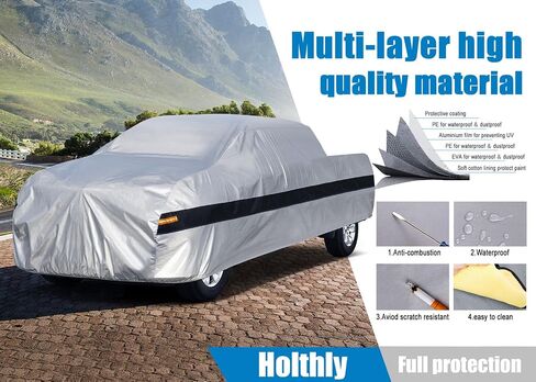 10 Layers Truck Cover Waterproof All Weather. Pickup Truck Cover Rain Snow UV Dust Protection. Length: 230-242 inches, Universal Fit for Ford F150 Chevy Silverado Dodge Ram 1500. in Saudi Arabia