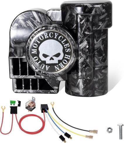 Vehicle Air+Horn 12v Universal Electric Air Horn,150 dB Loud Horns For Motorcycle,Car,Truck,Pickup (Gray Pattern Cover Automotive Airhorn) in Kuwait