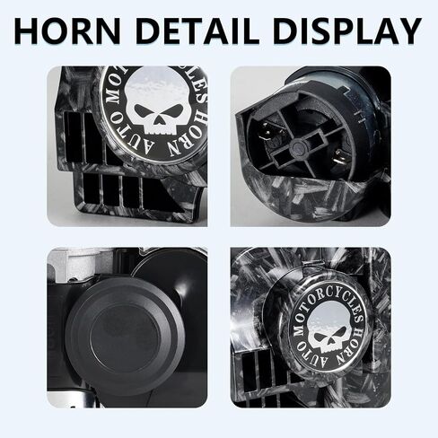 Vehicle Air+Horn 12v Universal Electric Air Horn,150 dB Loud Horns For Motorcycle,Car,Truck,Pickup (Gray Pattern Cover Automotive Airhorn) in Kuwait