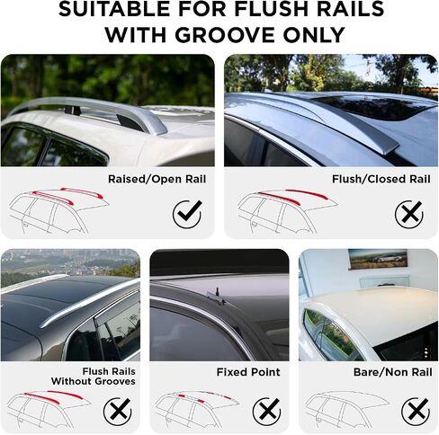 TANX Car Roof Rack Cross Bars with 4 Locks，Universal Roof Rack Cross Bars,52" Thin Adjustable Aluminum Roof Rails with 200lbs Load Capacity,Fit Most Raised Side Rails with Gap Vehicles & SUVs in Kuwait