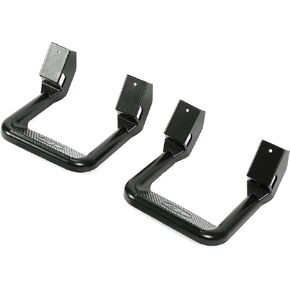 KUAFU Universal Side Step Compatible with 1967-2020 Chevrolet Toyota Ford Dodge Jeep GMC Nissan Mazda Aluminum 2 Pcs Side Step for Pickups & Trucks Black