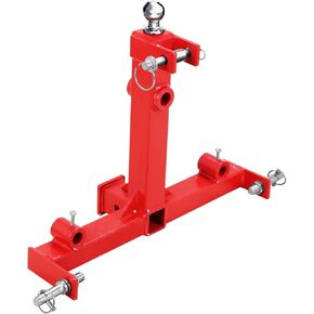 3 Point Trailer Hitch with 2" Receiver, 3 Point Trailer Hitch for Tractor Gooseneck, 3000 lbs Capacity, Tow Hitch with Trailer Gooseneck Ball Drawbar