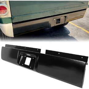 ECOTRIC Rear Steel Roll Pan Compatible with 2002-2008 Dodge Ram 1500/2003-2009 2500 3500 Full Size Pickup w/License Plate Part w/Light Kit
