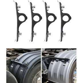 4 Pcs Fender Brackets Assembly - 8591005 Fender Hanger Mounting Bracket for Trailer Dump Trucks, Flatbed Trucks Dual Rear Wheels Replacement 8590195 & 8590245 Poly Fender (One Side)