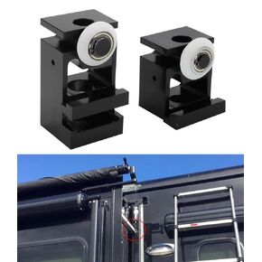 for RV Schwintek Slide Out Motor in Wall Bearing Block Upper Lower Bearing Block RV Bearing Block Replacement with V-Roller Shoe Aluminum (No Rivets) (2PCS Upper&Lower)