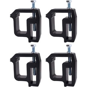 Truck Camper Mounting Clamps Set of 4 - Compatible with Chevy, Ford, Dodge and Toyota Trucks - Tundra, Dakota, Ram, Sierra, Silverado, Avalanche, F150, 1500, 2500, 3500 - Universal Camper Shell Lock