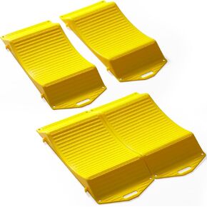 Tire Saver Ramps - Heavy-Duty Vehicle Storage Ramp Set of 4 Pack Anti-Slip Design RV Camper Trailer for Powerful Load Bearing Capacity Tire Wheel Ramps(Tire save)