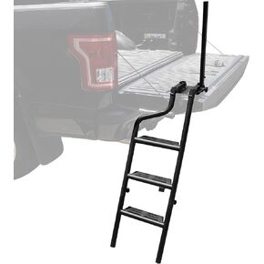 Universal Tailgate Ladders for Pickup, 42" Heavy Duty Foldable Pickup Truck Bed Tailgate Ladder with Handrail Non-Slip Wide Pedal Pickup Truck Step (F150/Raptor/Ranger/Tacoma/Ram1500...)